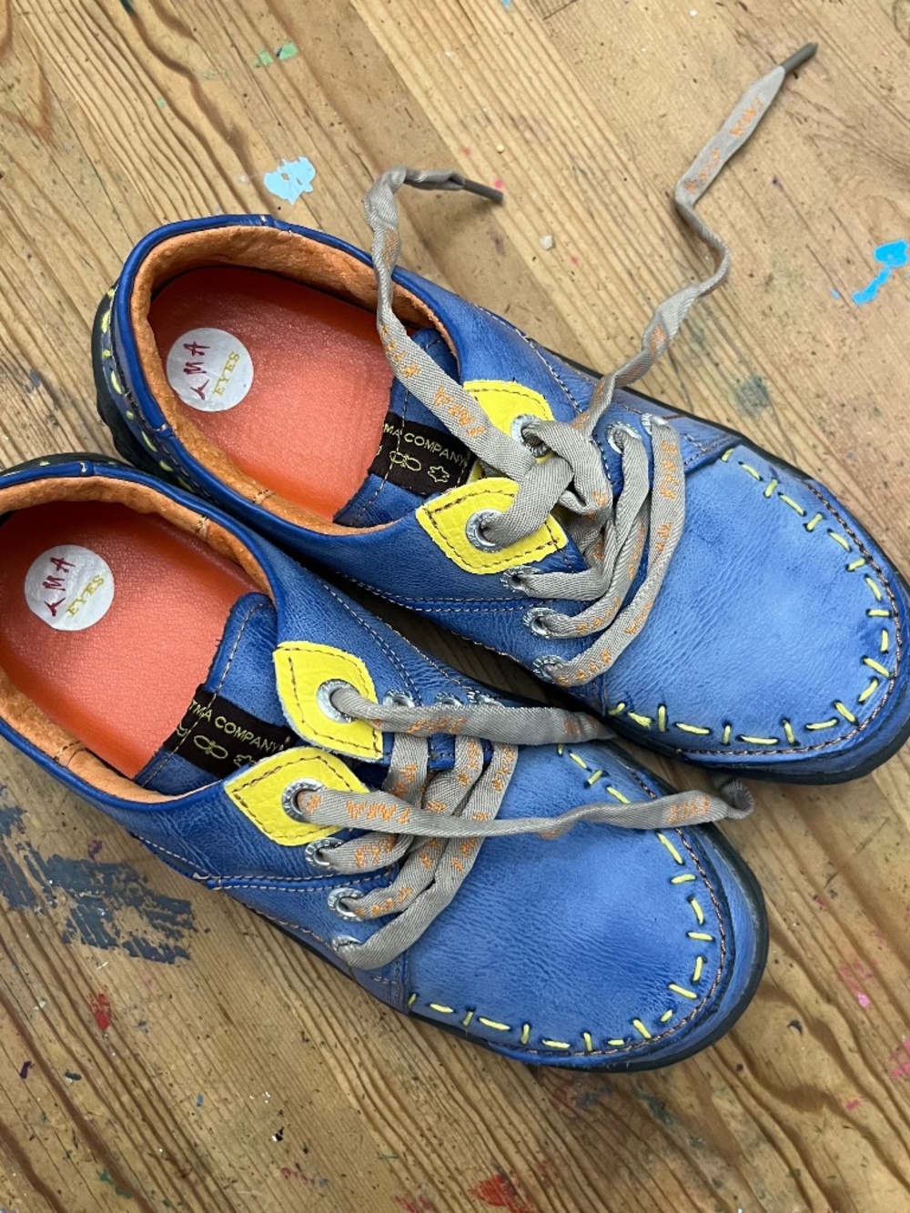 TMA Eyes leather lace up oxfords